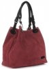 Bőr táska shopper bag Vittoria Gotti bordó V90047CH